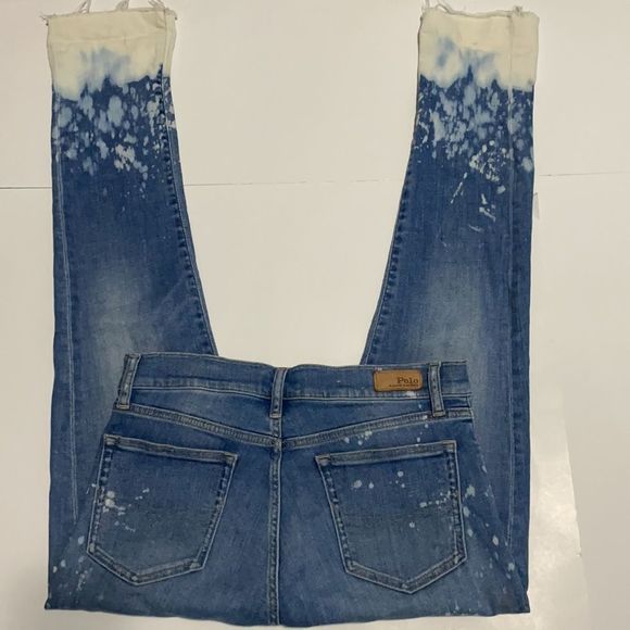 Polo by Ralph Lauren Blue and White Straight Leg Jeans - Picture 9 of 13